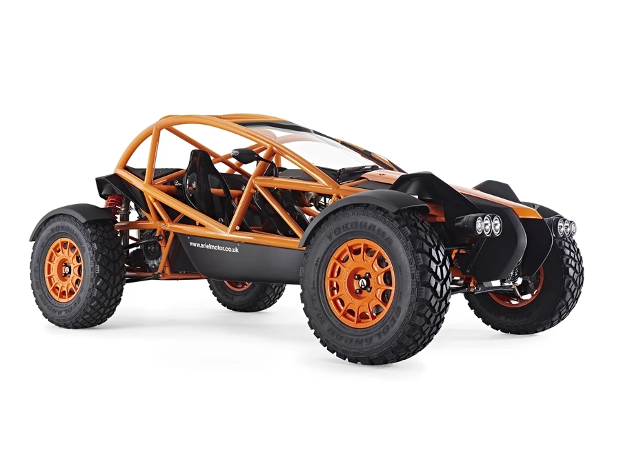 A low-side view of the Ariel Nomad