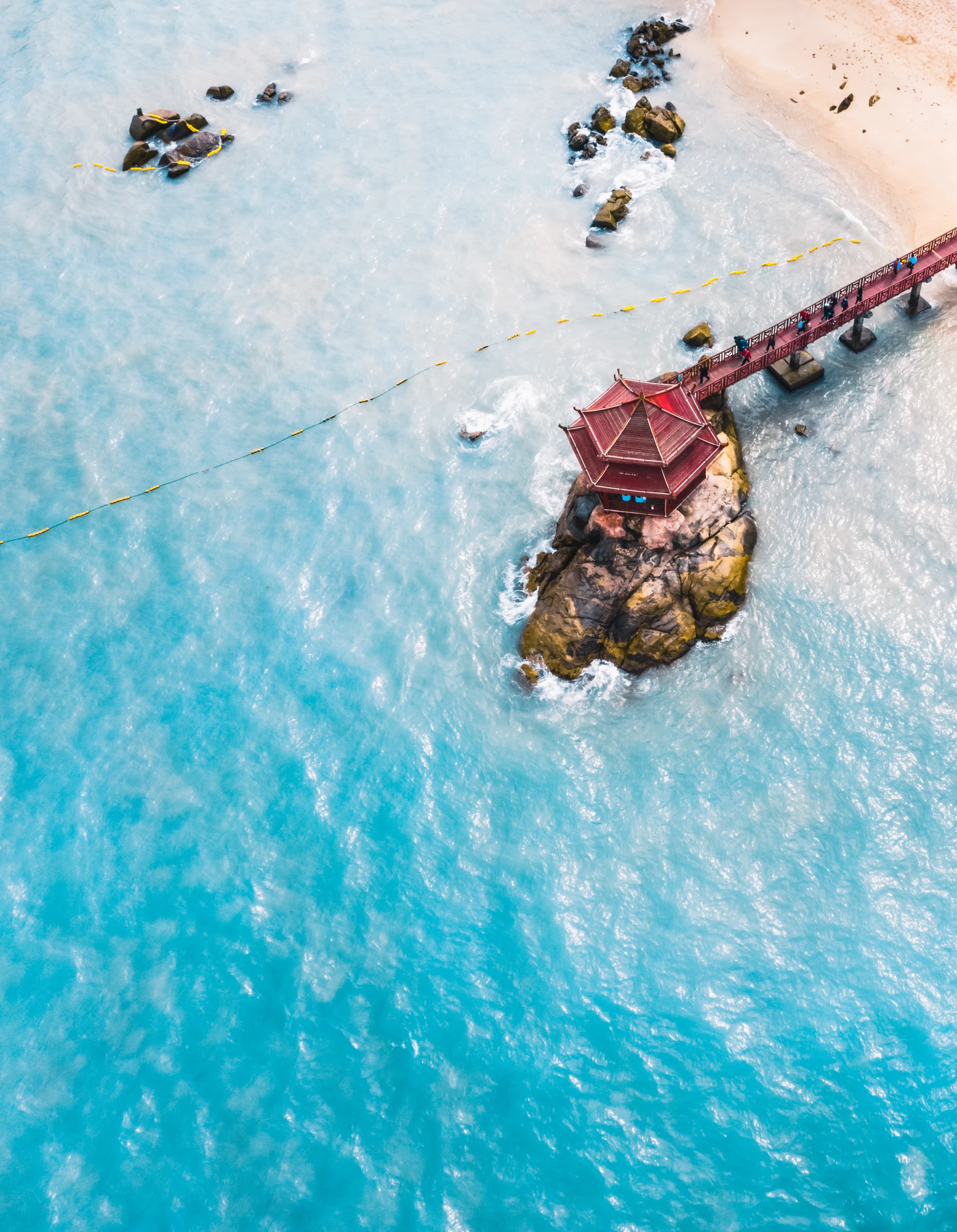 'Pagoda on beach', China