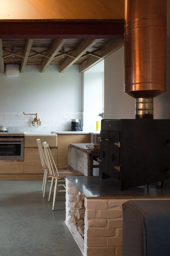 Liddicoat & Goldhill worked with the clients to blend old and new, playful and practical, industrial chic and residential comfort