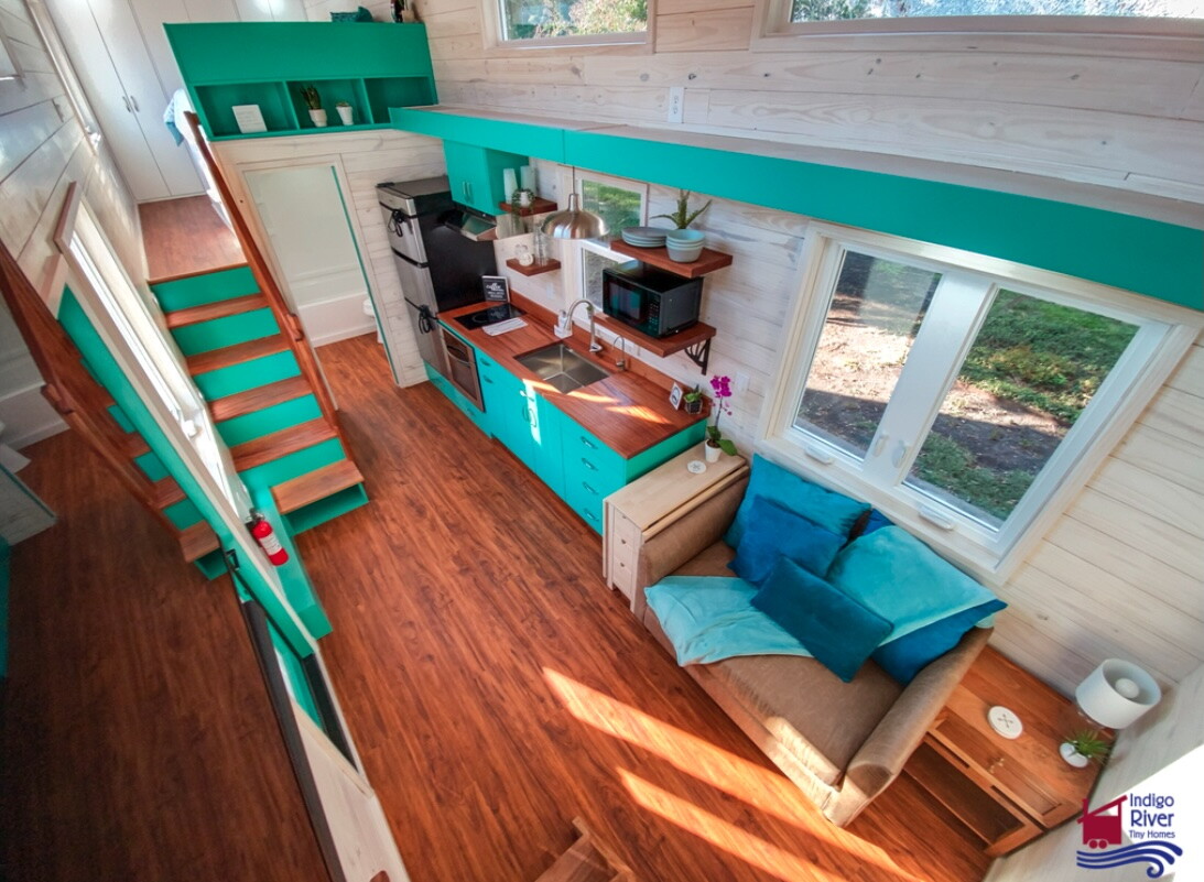 The Sandy tiny house's interior measures 339 sq ft (31.5 sq m)