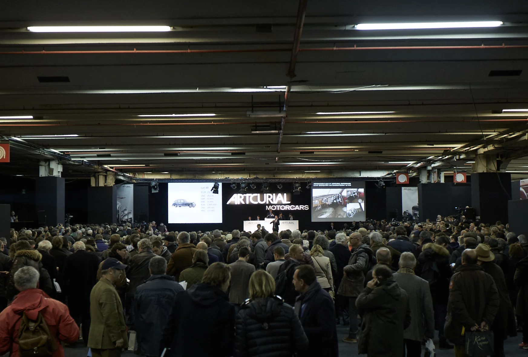 The Artcurial auction room during the sale of the Baillon Collection.