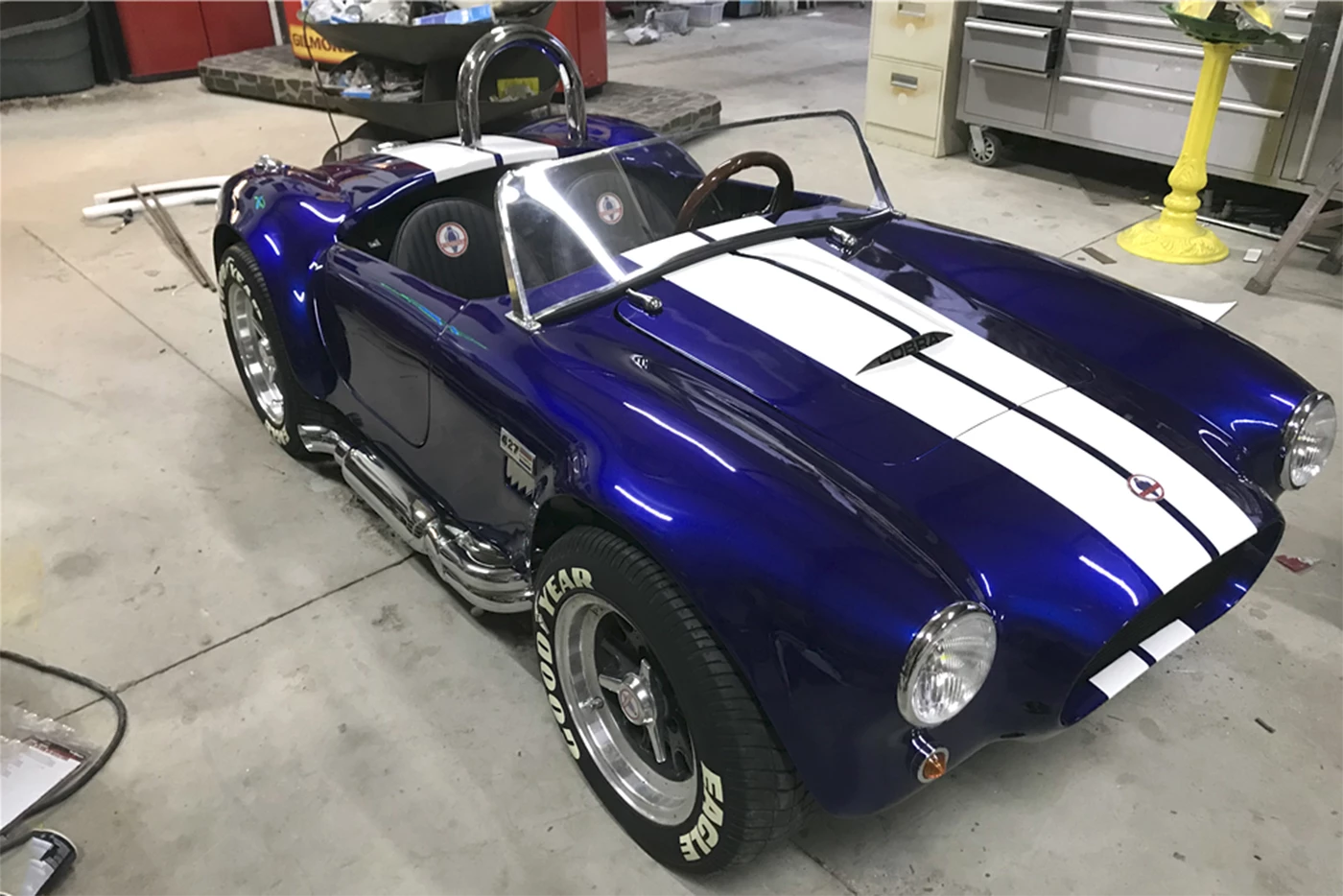 $57,500 | 3/4-scale Shelby Cobra Tribute Go-kart | Auction Link: Barrett-Jackson