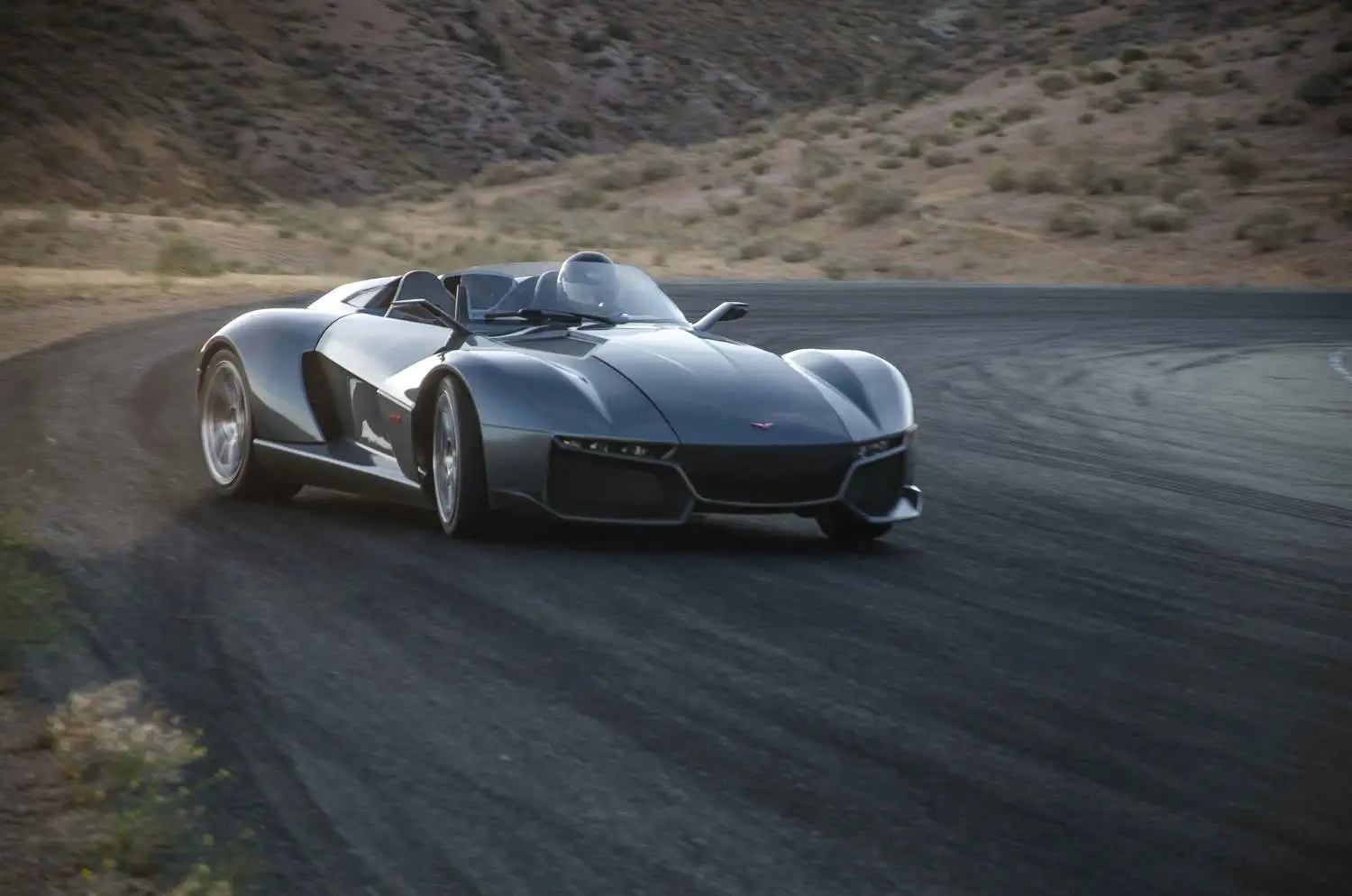The Rezvani Beast on the track