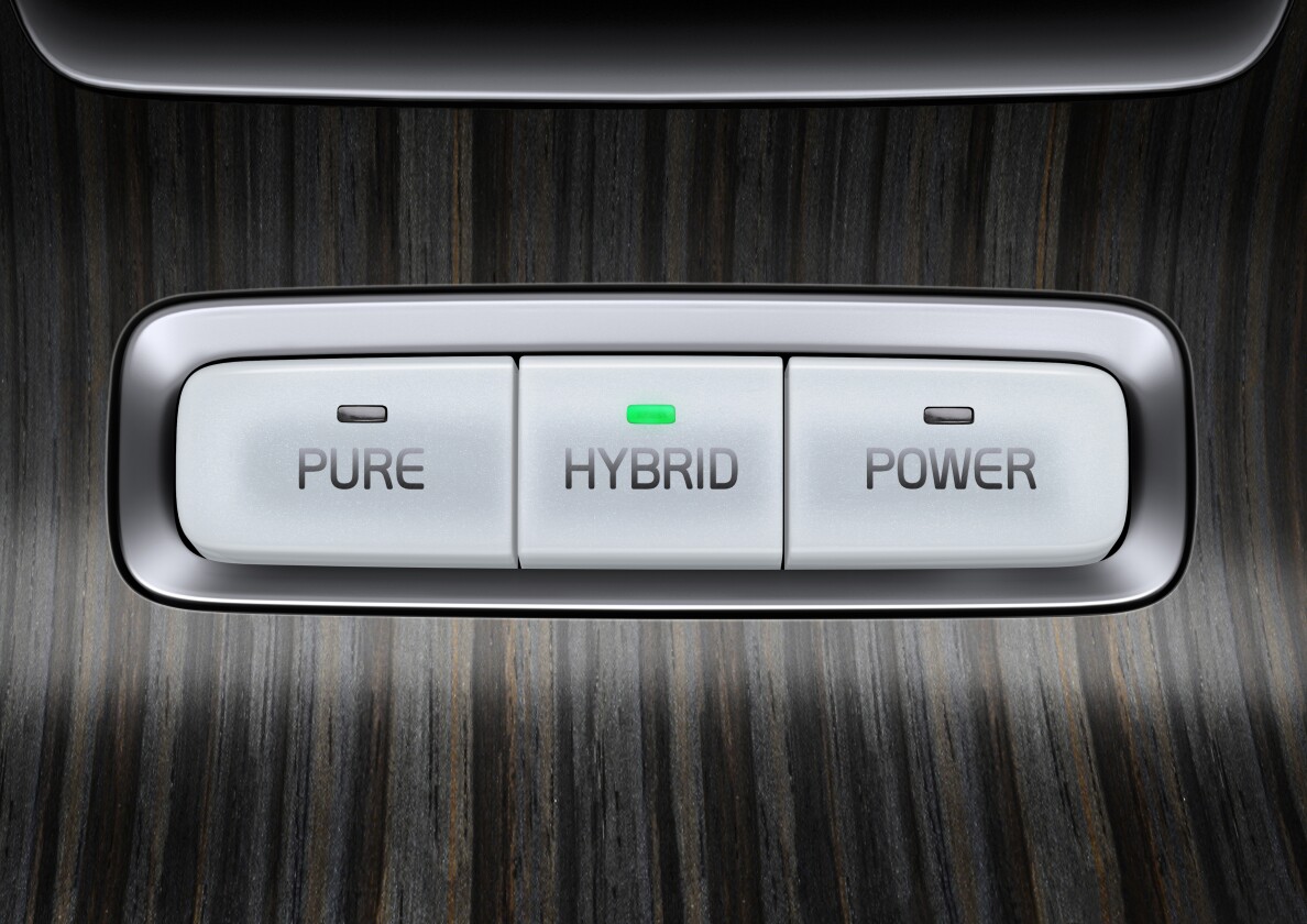 The Volvo XC60 Plug-in Hybrid Concept's driving mode buttons
