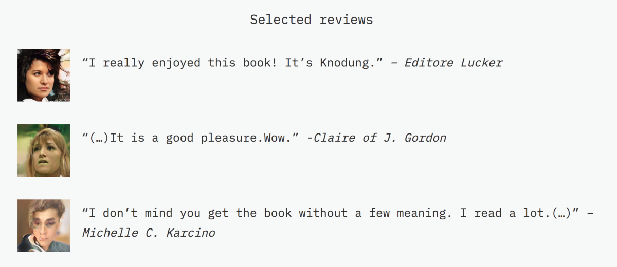 AI-generated reviews for a book called The Imperfect in the Disaster by Barreast Wolf