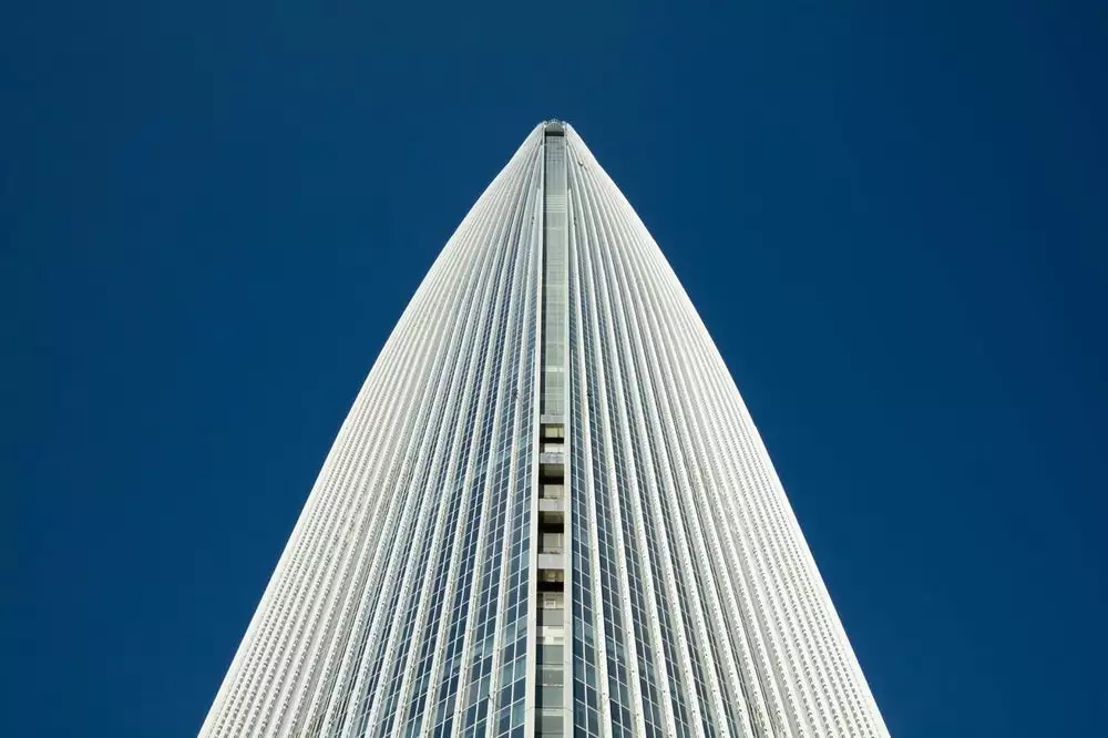 The Lotte World Tower has a glass-bottomed observation deck located near the top of the building, at a height of 497.6 m (1,633 ft)