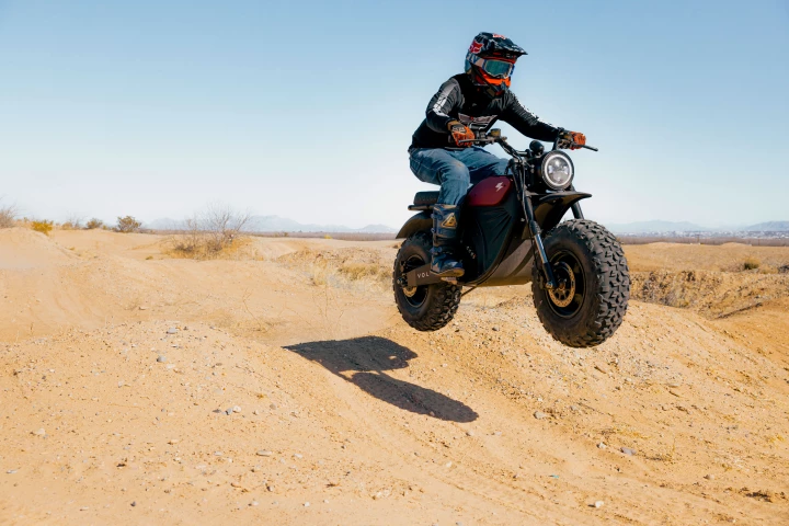 The Grunt Evo fat-wheeled electric off-road motorcycle in now shipping to dealers in the US