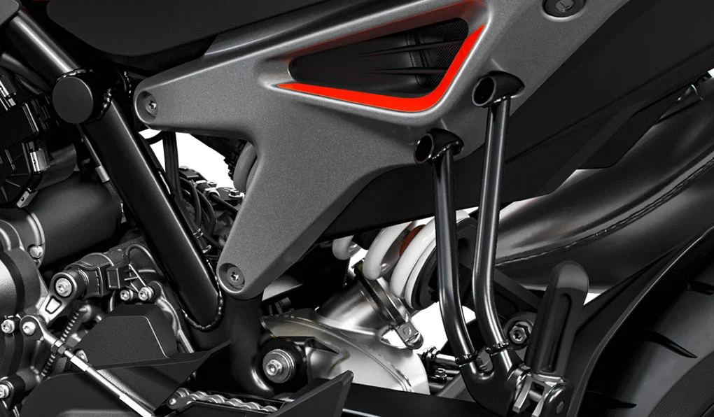 The bike is fitted with fully adjustable WP suspension on the front and rear to allow control of the ride