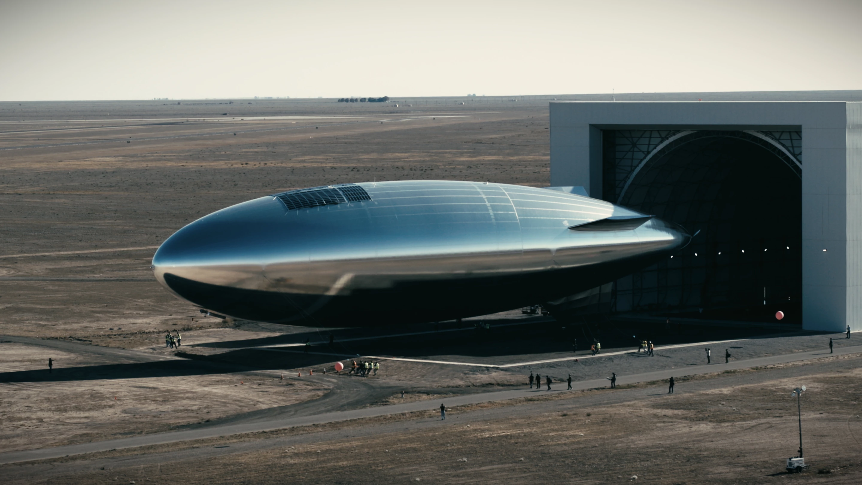 The Sceye HAPS makes its way out of its hangar