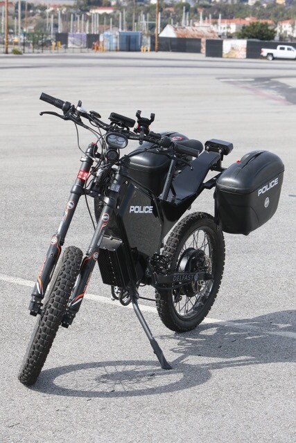 The Top Cop e-bike has front and rear damping for a smooth ride