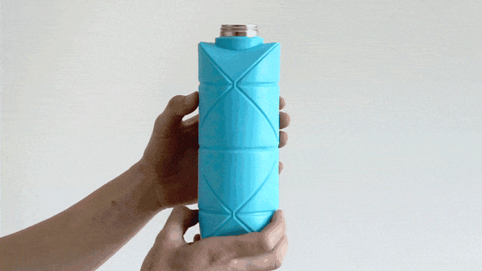 A few folds and the Origami Bottle virtually disappears