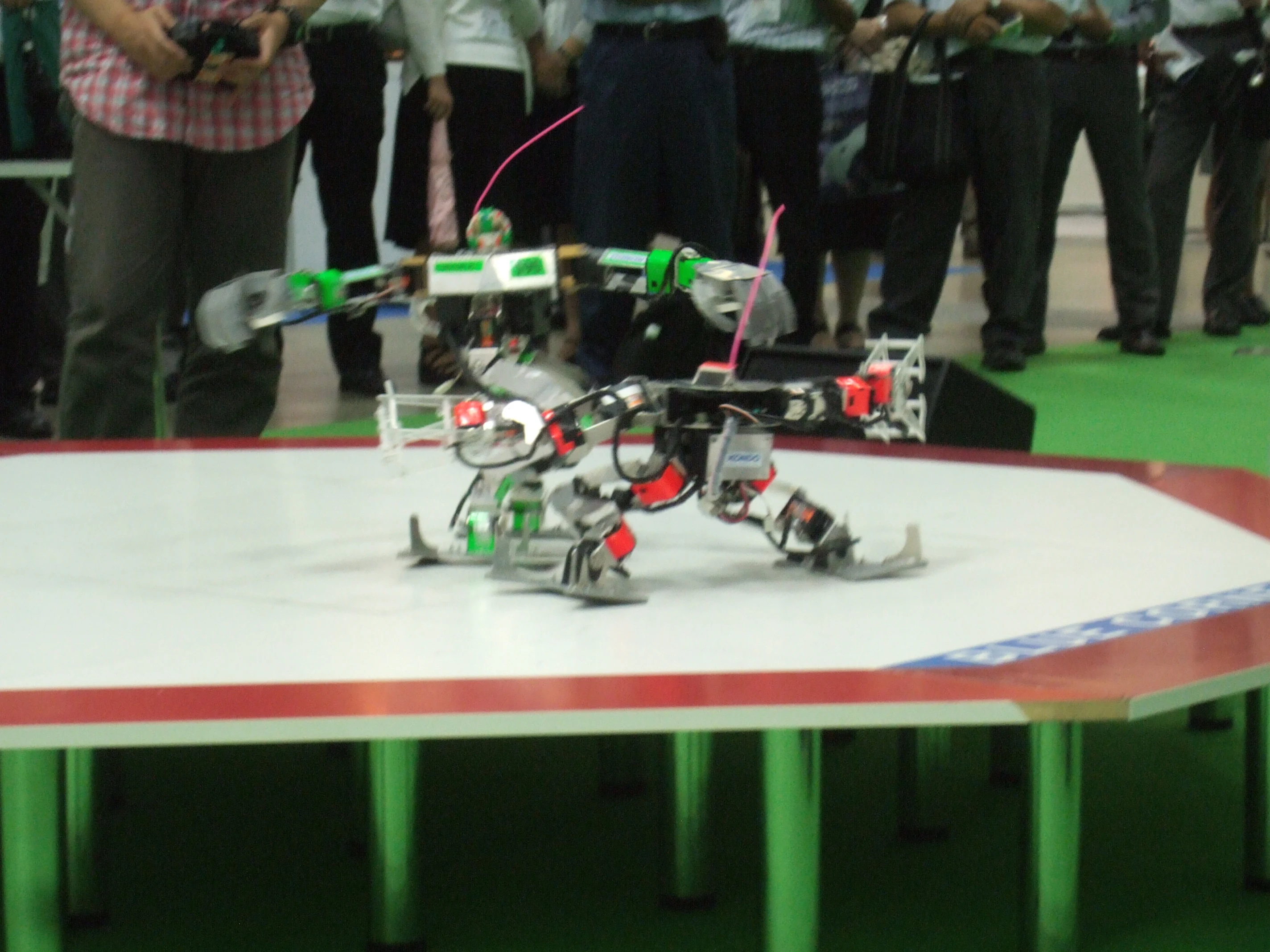 Robot wrestling: Chrome Kid and Garoo