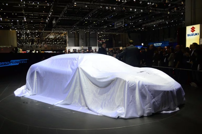 Just prior to the NanoFlowcell press conference, Geneva Motor Show 2014