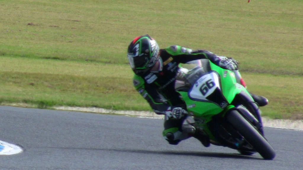 Kawasaki's Tom Sykes at Phillip Island during round one of the 2011 WorldSBK
