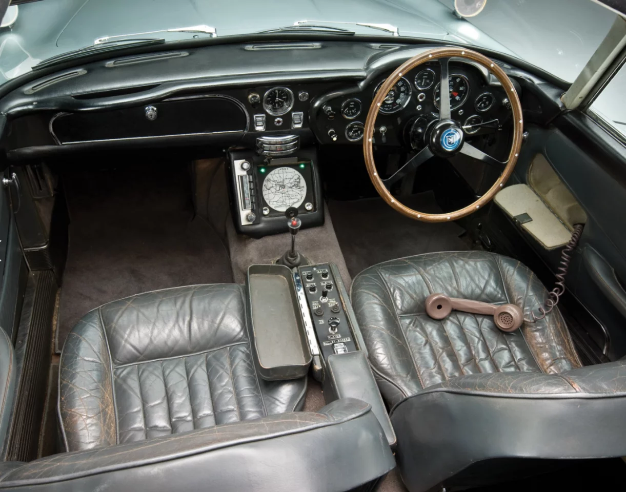 One of the original Goldfinger prop cars: interior