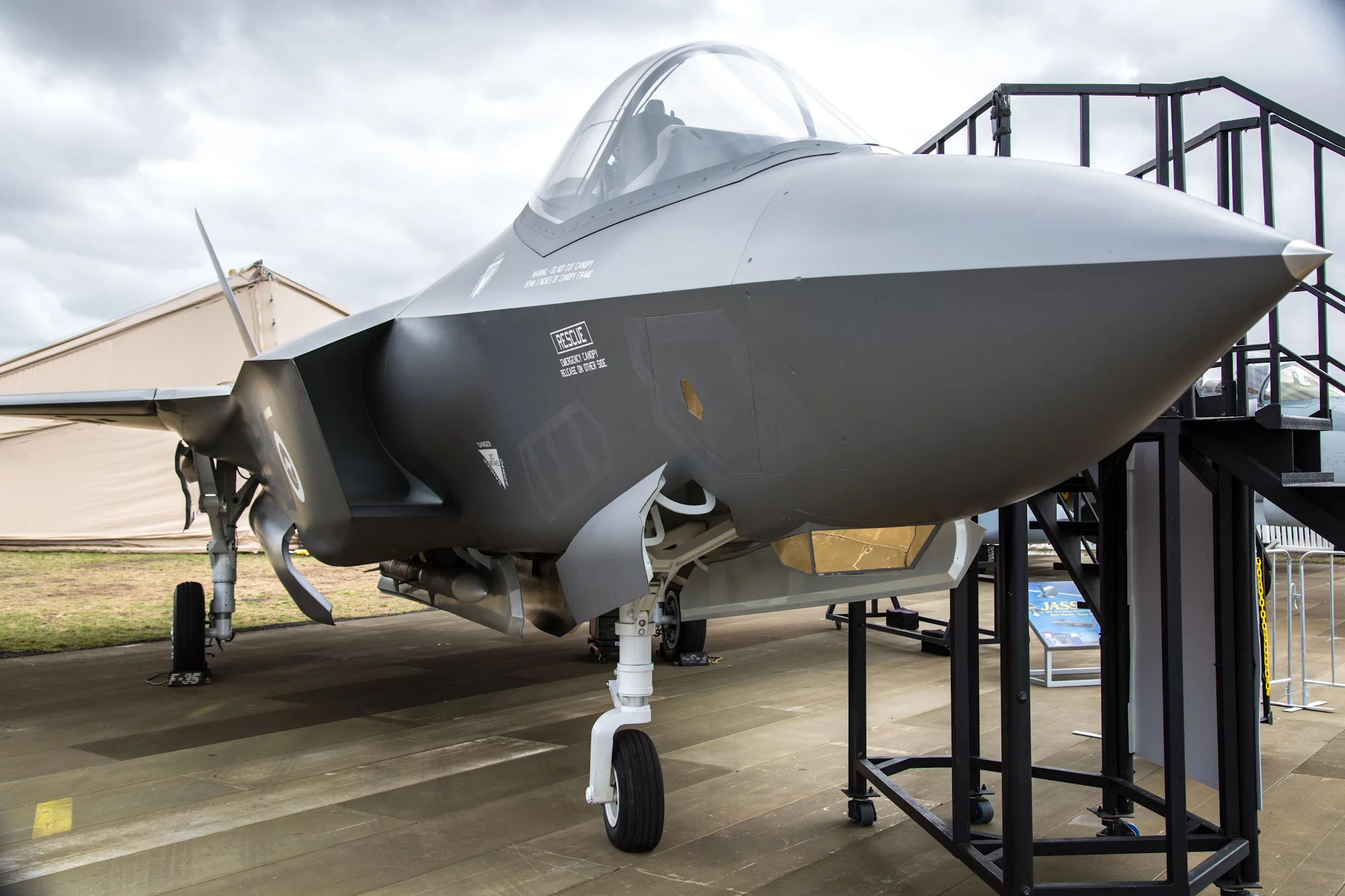 F-35 Lightning II on static display (Photo: Noel McKeegan/Gizmag.com)