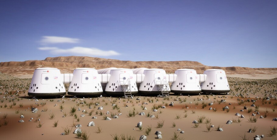 The candidates will be tested on a replica of their living quarters, and they will only be allowed to go outside in their space suits (Image: Mars One)