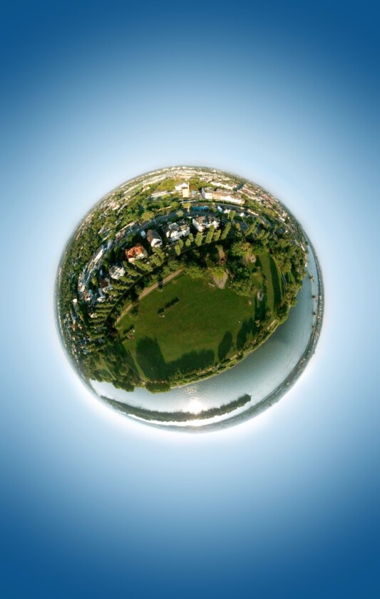 A sample shot of the DJI Spark's new Sphere mode