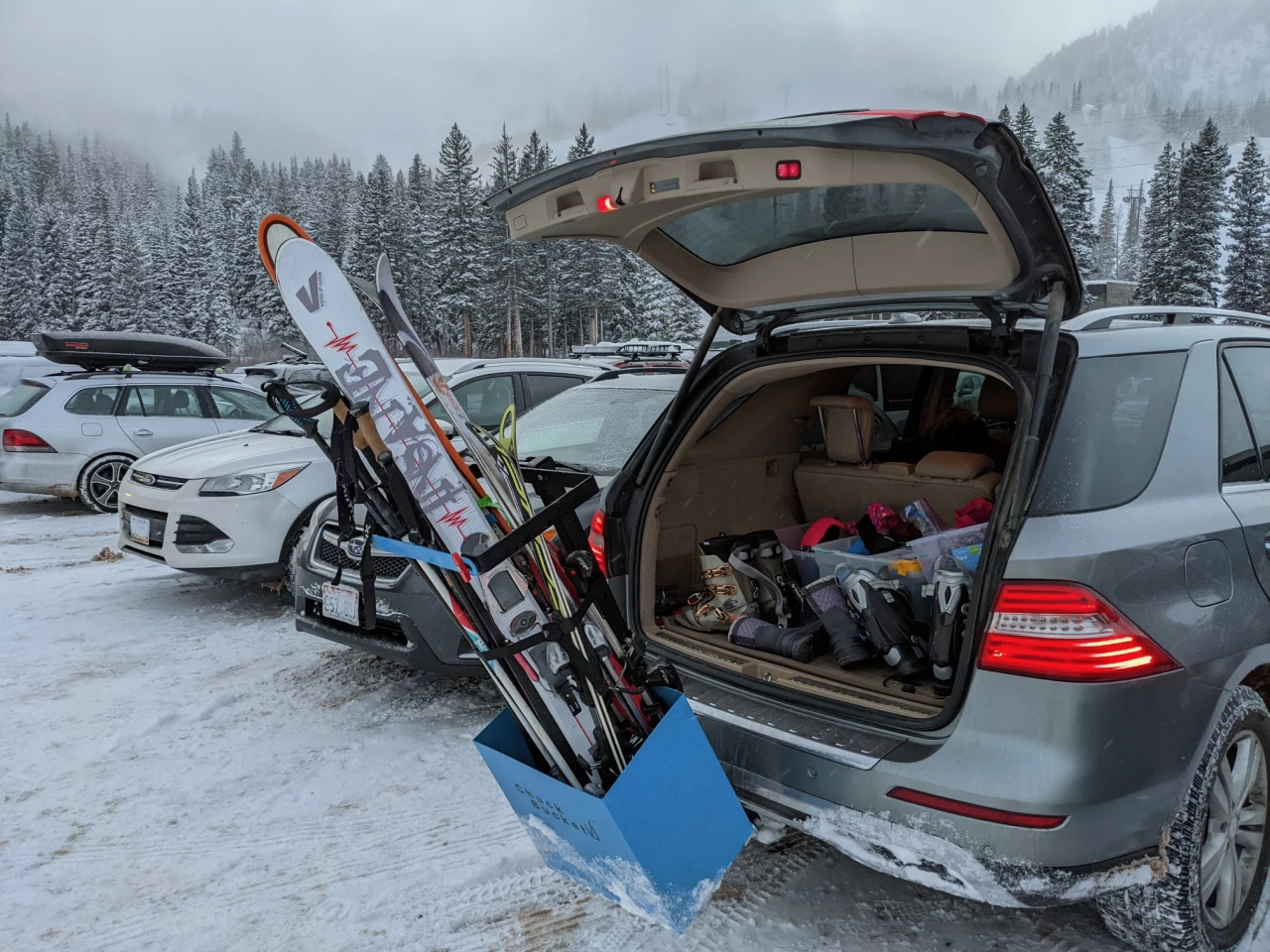 The Chuck Bucket tilts back for access to the vehicle's tailgate