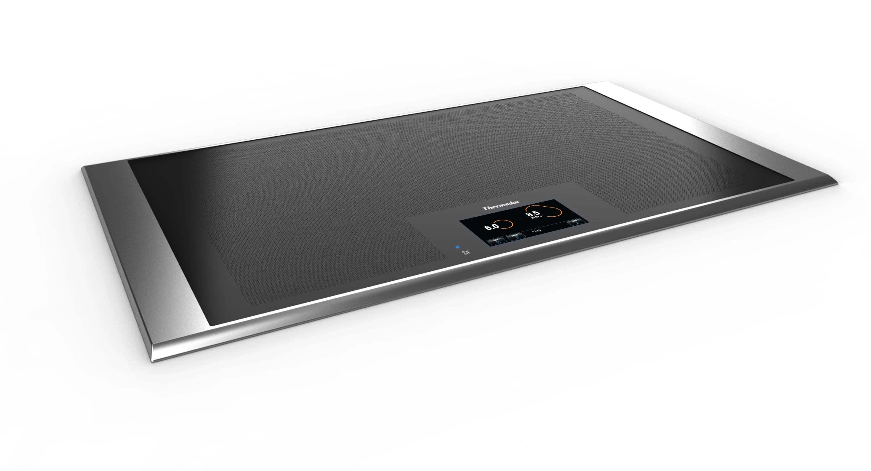 The Freedom Induction Cooktop will heat cookware placed anywhere on its surface, and will adapt its active area to the shape and size of that cookware's footprint