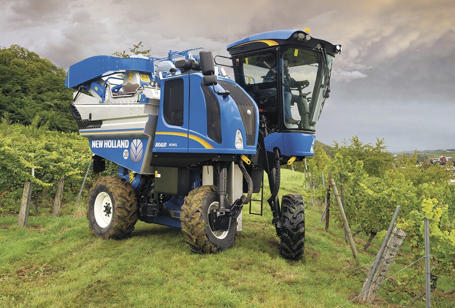 New Holland Braud high-capacity grape harvester