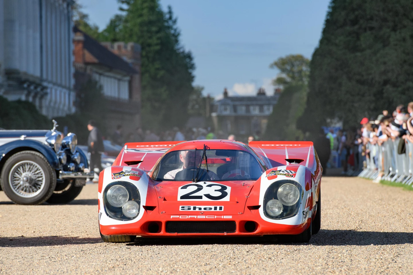 The Porsche 917 that gave Porsche its first overall win at the 24 Hours of Le Mans in 1970 and 1971. This car is actually the slowest of the 917 variants, and is powered by the Type 912 4.5 liter flat-12 engine. The 917/30 Can-Am variant was capable of accelerating from standstill to 100 km/h in 2.3 seconds, and to 200 km/h in 5.3 seconds. The long tail Langheck version was measured at 362 km/h (225 mph). The 917 is also the most expensive Porsche at auction, having sold for $14,080,000 at Gooding & Company’s Pebble Beach auction in 2017. The car was used extensively in the production of Steve McQueen’s Le Mans movie and had been the personal car of racing legend Jo Siffert.