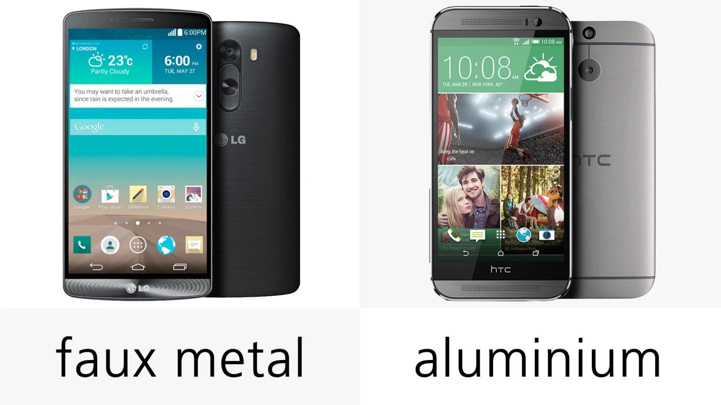 The HTC One (M8) enjoys a more premium build than its new rival
