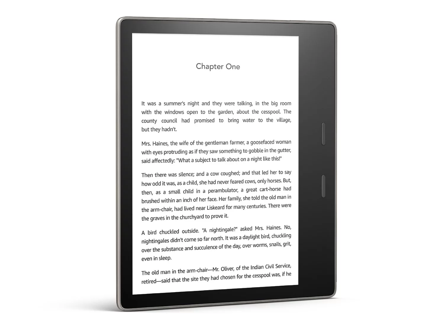 The display on the new Amazon Kindle Oasis matches the same 7-inch, 300 dpi specs as its predecessor
