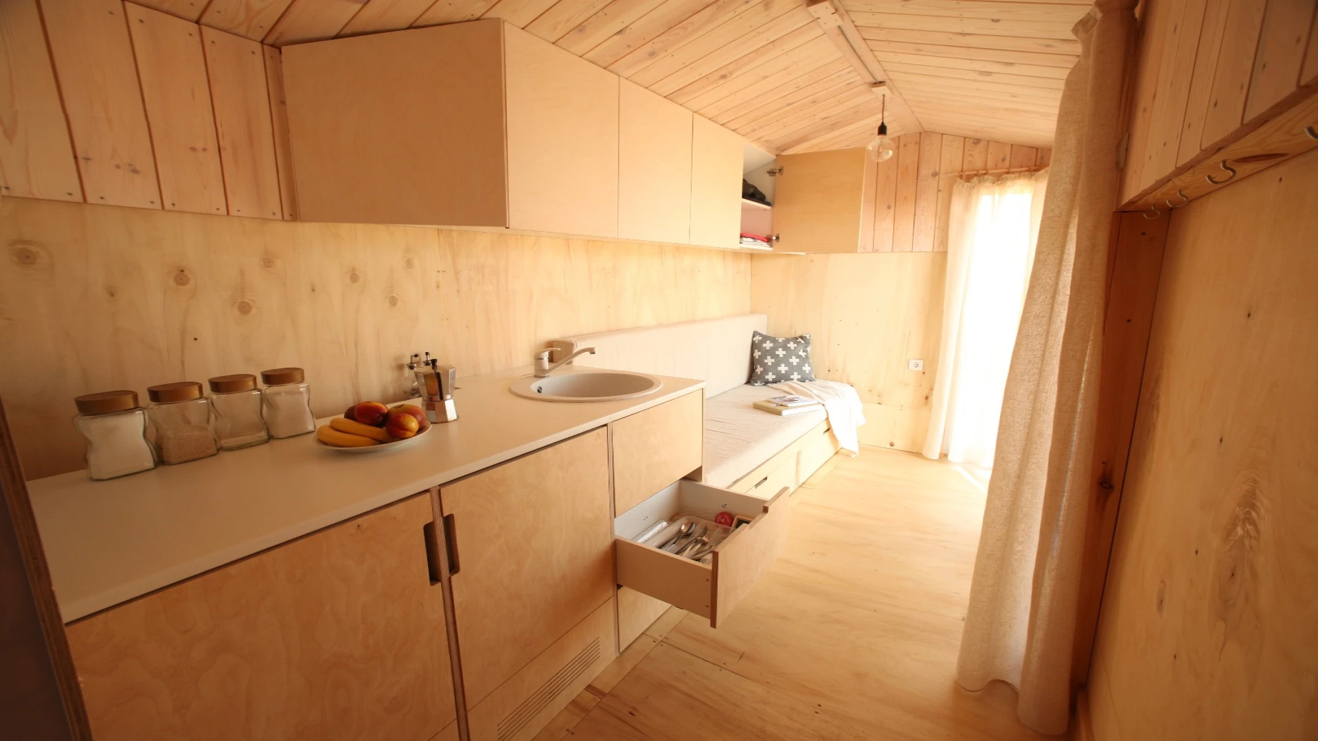 Looking inside from the toilet area (not pictured)