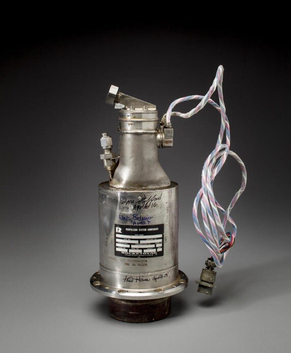 Apollo command module rocket engine - signed (Photo: Bonhams)