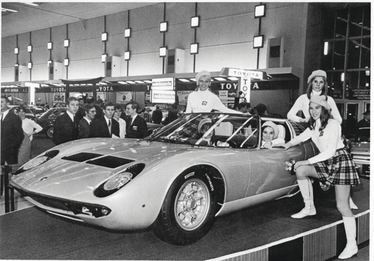 Miura Roadster made its 1968 debut with standard 1960s models as visual aids, today the Miura can fetch anywhere from $600k to $1 million US dollars