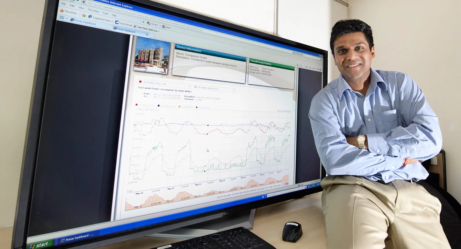 Yuvraj Agarwal, the UC San Diego Research Scientist in the Department of Computer Science and Engineering who developed SleepServer (credit: UC San Diego / Erik Jepsen)