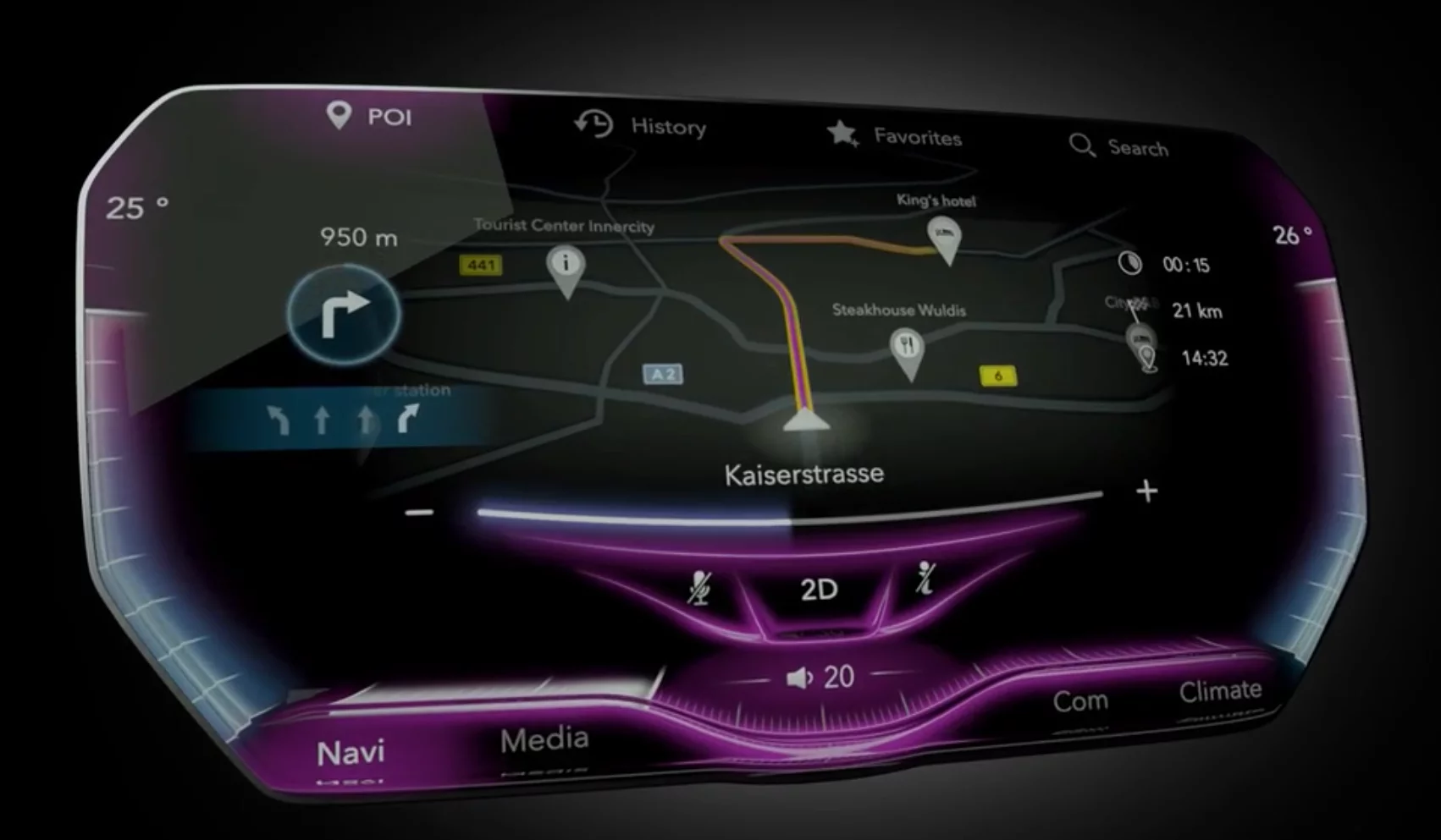Continental 3D Touch Surface Display