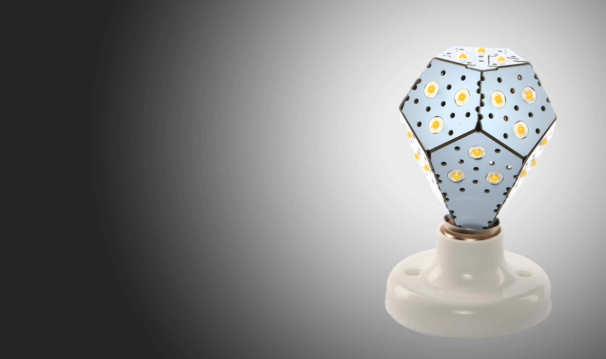 The NanoLight LED light bulb are available in Black or White versions (Image: NanoLight)
