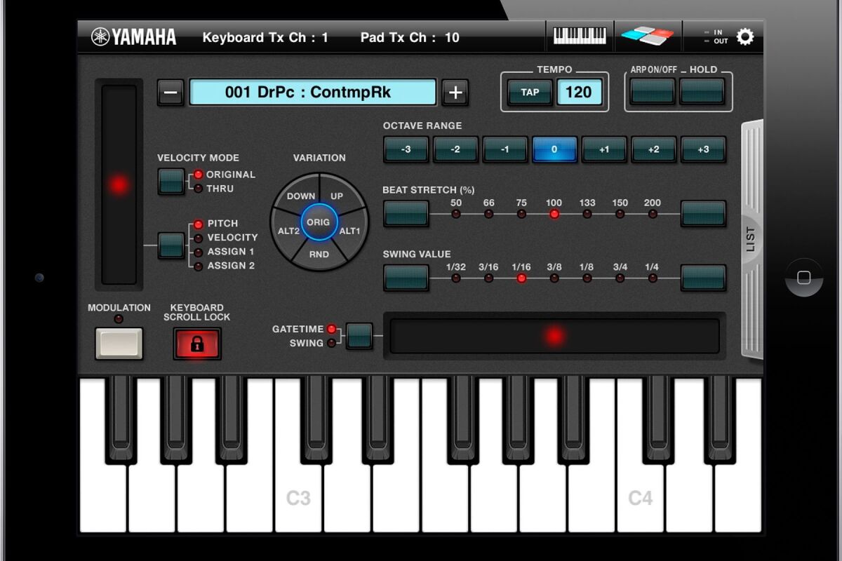 Yamaha releases Arp & Drum app for iPad