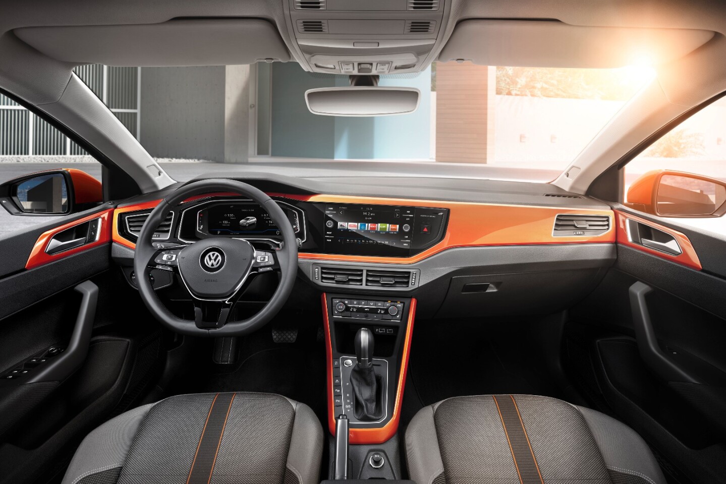 Behind the wheel of the VW Polo