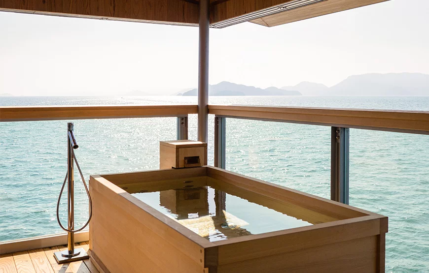 Guests can enjoy their very own private open-air bath