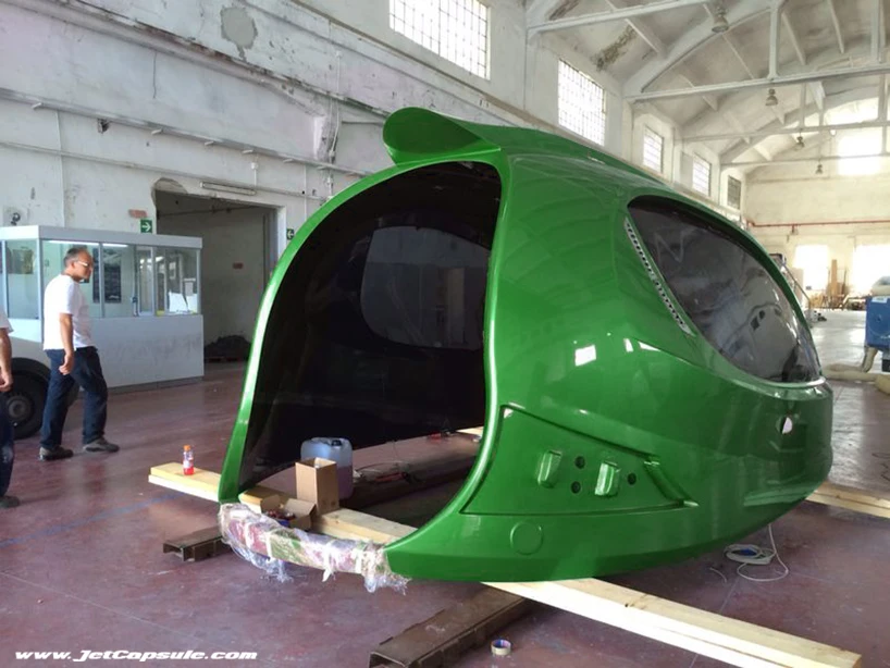The Reptile is a compact water-craft that features a fiberglass hull, measuring 7.5 m (24.6 ft) long and 3.5 m (11.5 ft) wide