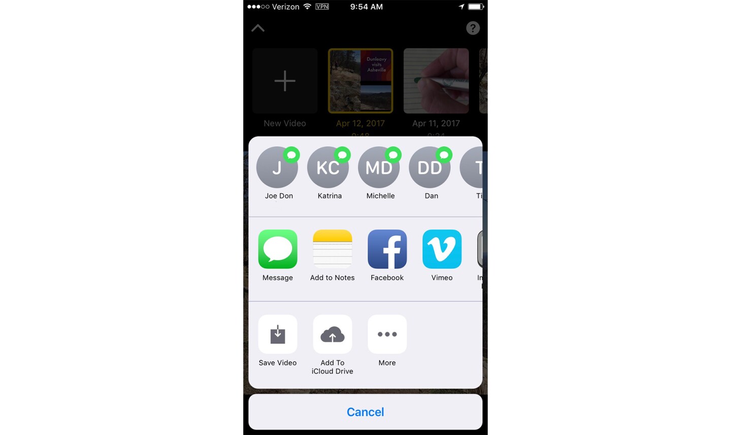 Saving & sharing options