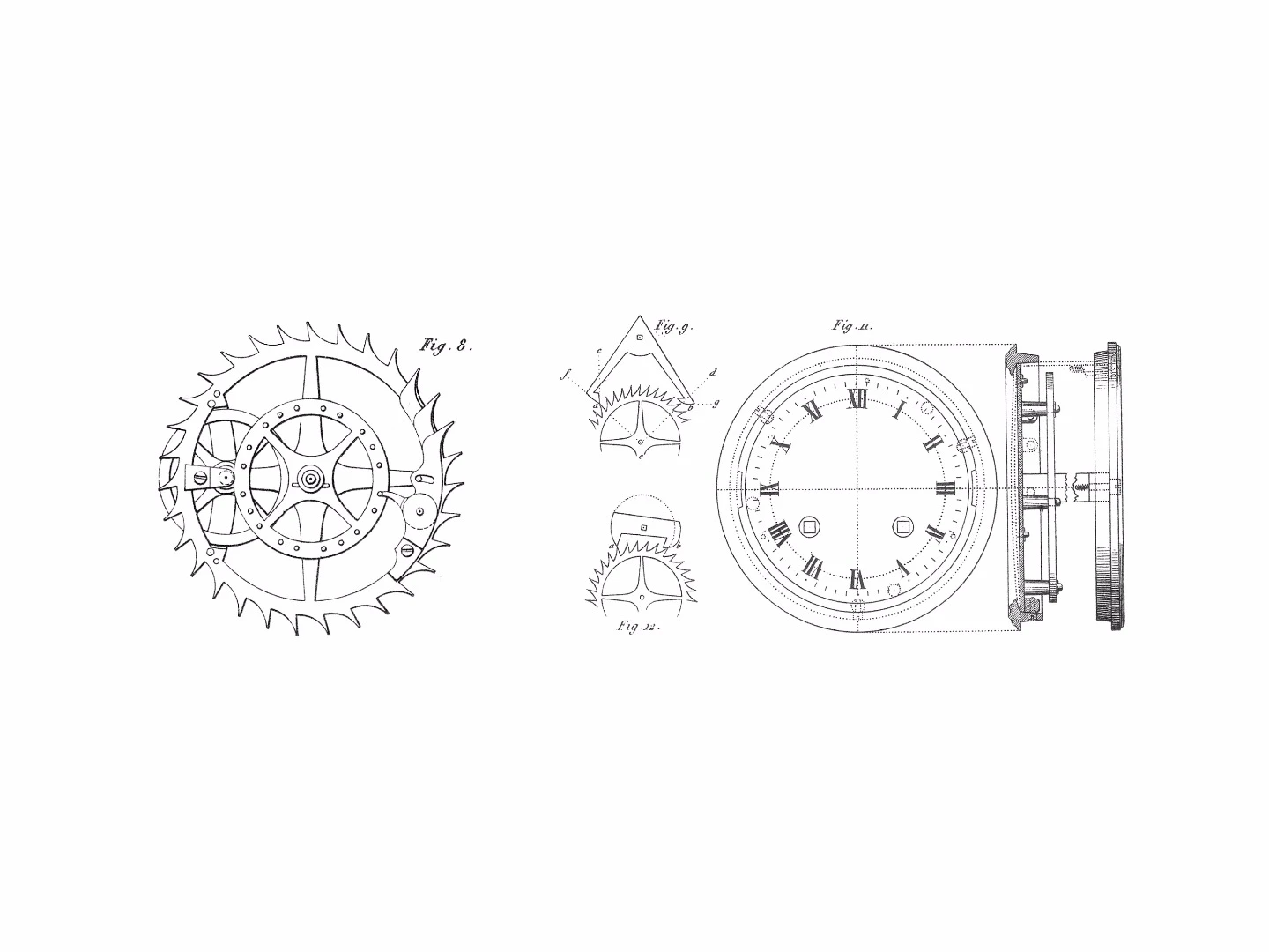 Horological drawings by Moinet