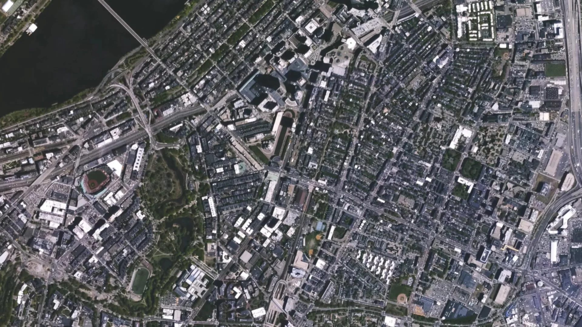 Shot of Boston as taken from aboard the ISS by UrtheCast's Ultra HD Iris camera