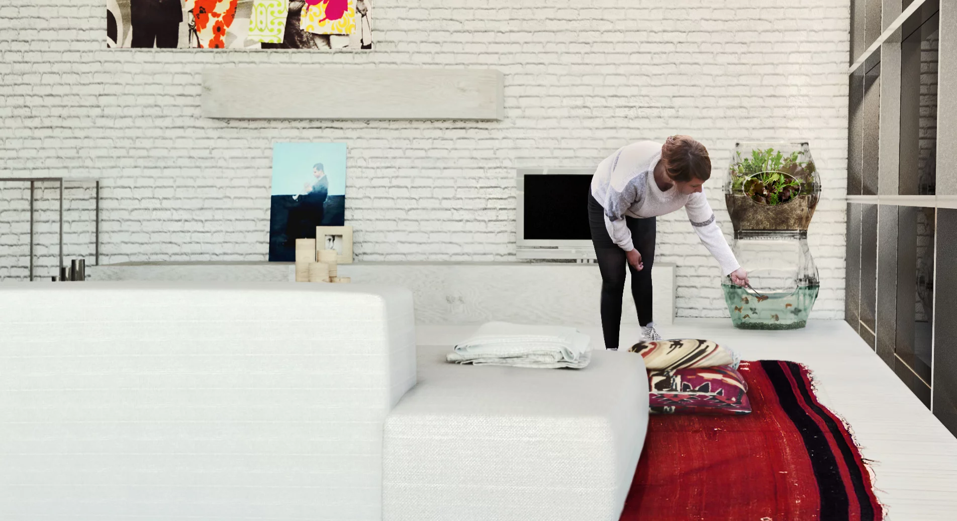 The Aqualibrium is an aquaponics kit, that combines fish and plants