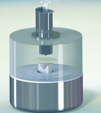 Earlier prototype of the ChocaByte 3D printer, which slightly resembles a food processor