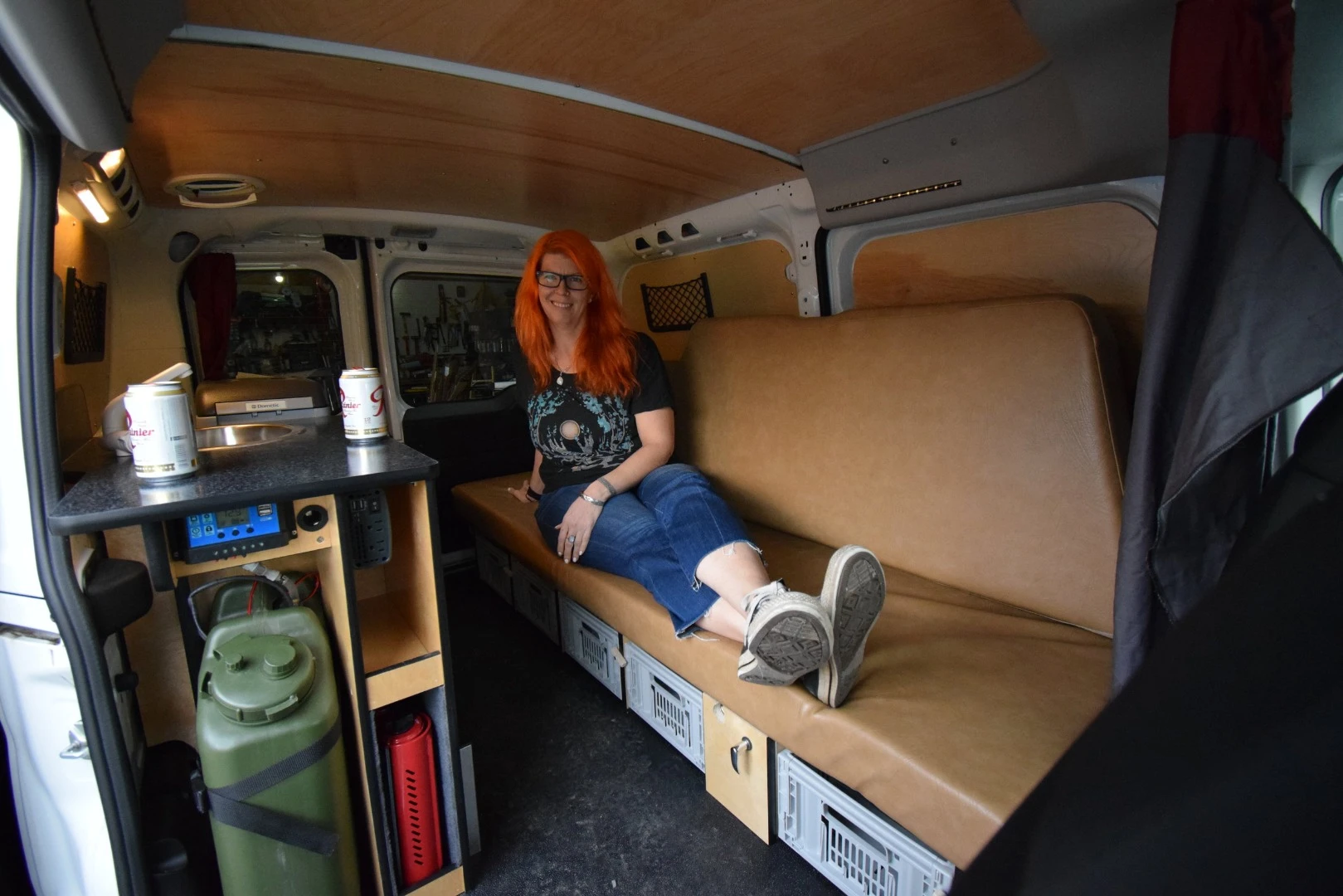 Inside the Cascade camper van