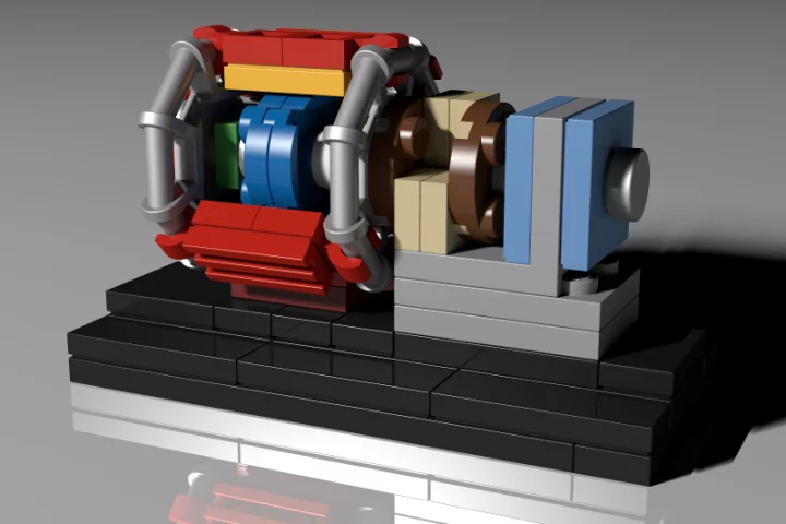 A PhD student working at CERN has had his LEGO proposal for an LHC LEGO kit pass the 10,000 supporter mark , meaning that it will be considered for possible official production