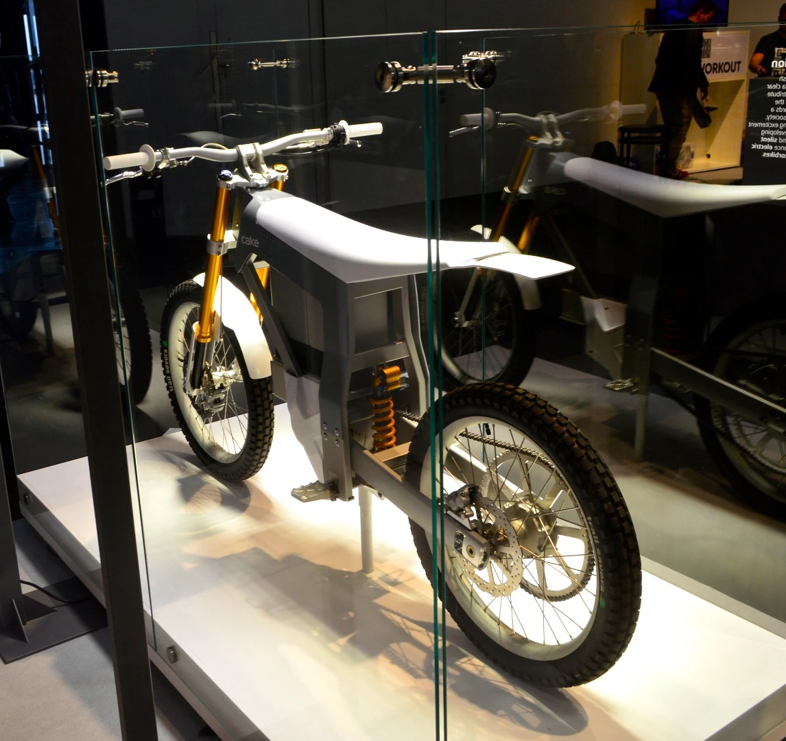 The Cake Kalk is a 20-hp electric dirt bike designed for fast, high-flying fun on the trails without the noise or emissions of a gas engine