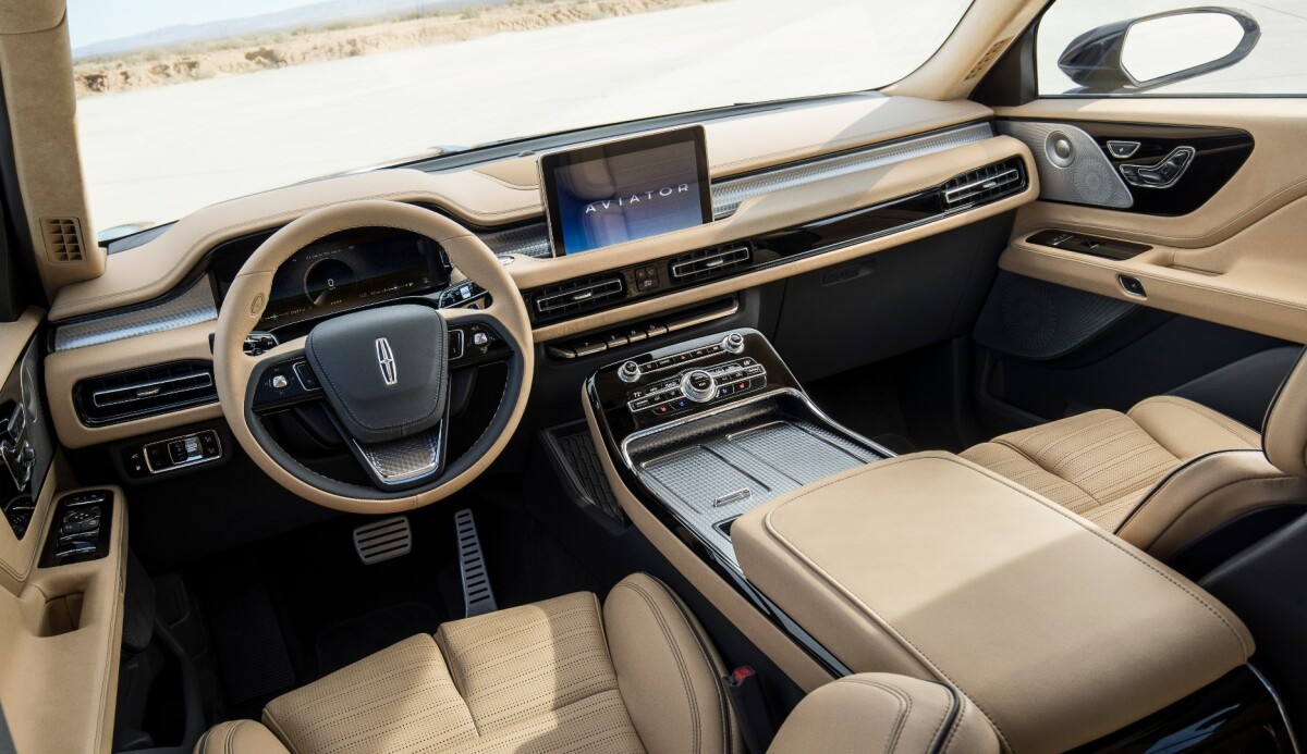 A look inside the Aviator show vehicle