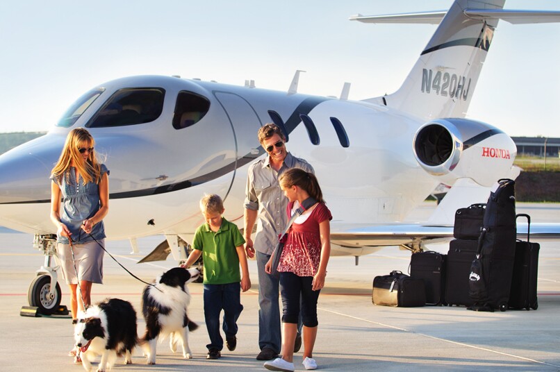 HondaJet can seat up to six passengers, including crew
