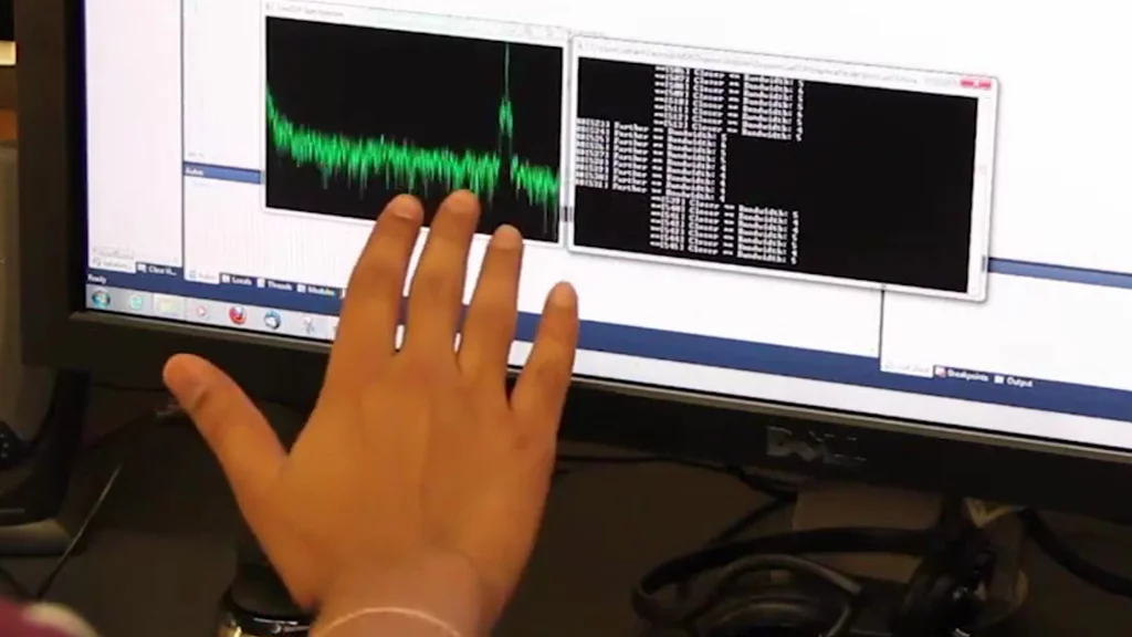 SoundWave detects motion inputs by detecting the frequency shift in tones emitted from the system's speaker