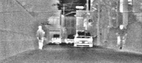 but with the system, the infrared technology clearly shows humans